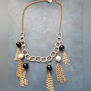 Gold and Black  Statement Necklace
